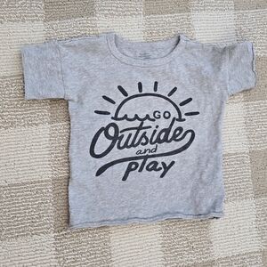 Gray Kids T-Shirt with Playful Print